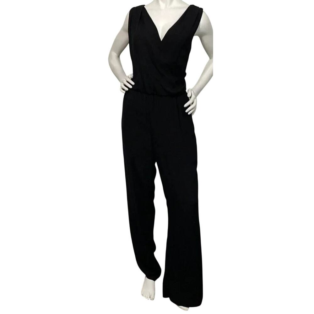 Harper Black Chiffon Sleeveless V-Neck Jumpsuit